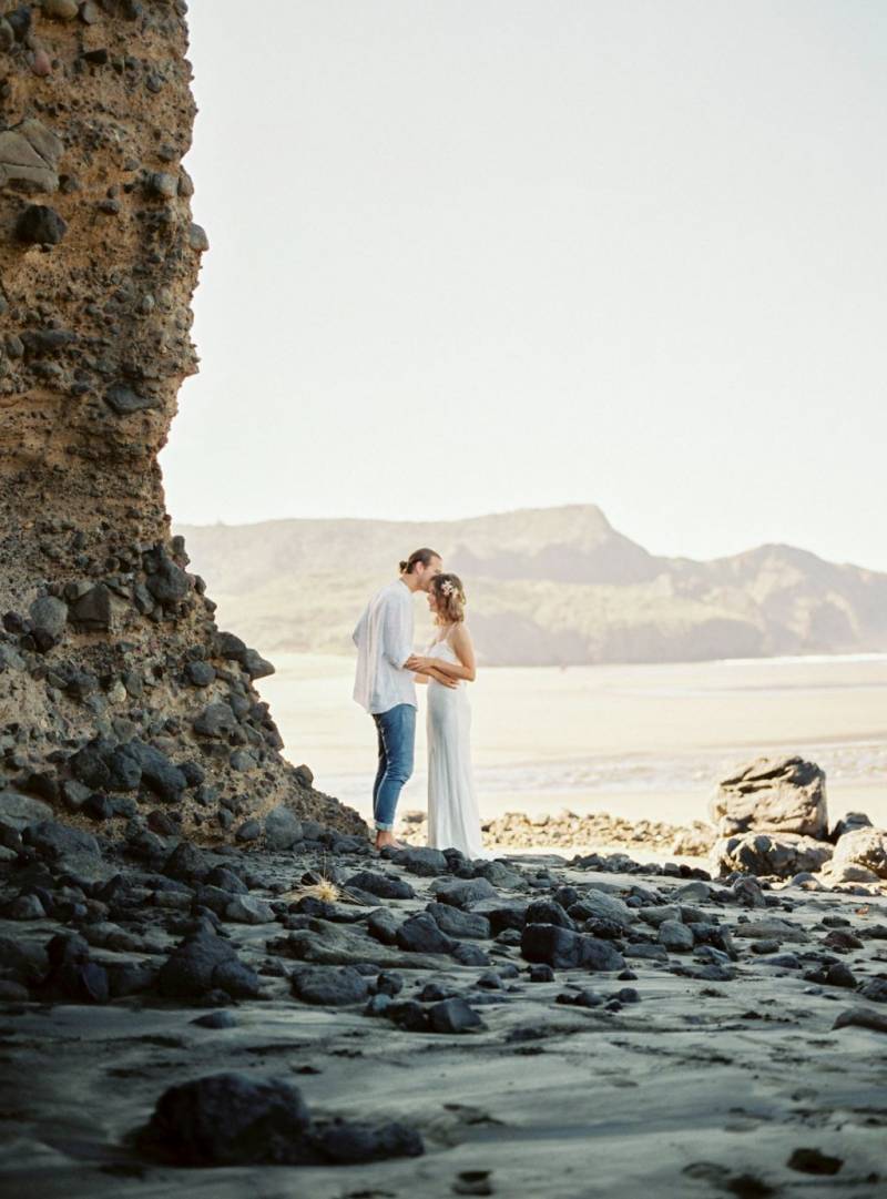 Beach engagement shoot on New Zealand’s West Coast