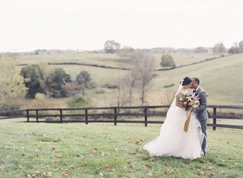 Elegant Virginia farm wedding in fall