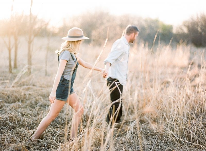 Sweet Oklahoma Engagement Shoot on a farm