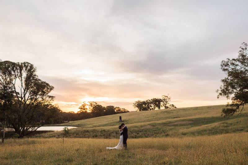 Elegant Australian farm wedding with rustic touches