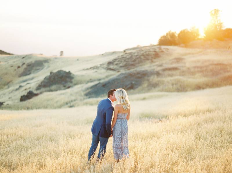 California engagement drenched in golden sunlight