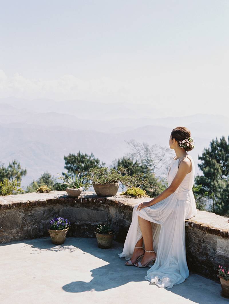 Simple bridal shoot in the mountains of Nepal