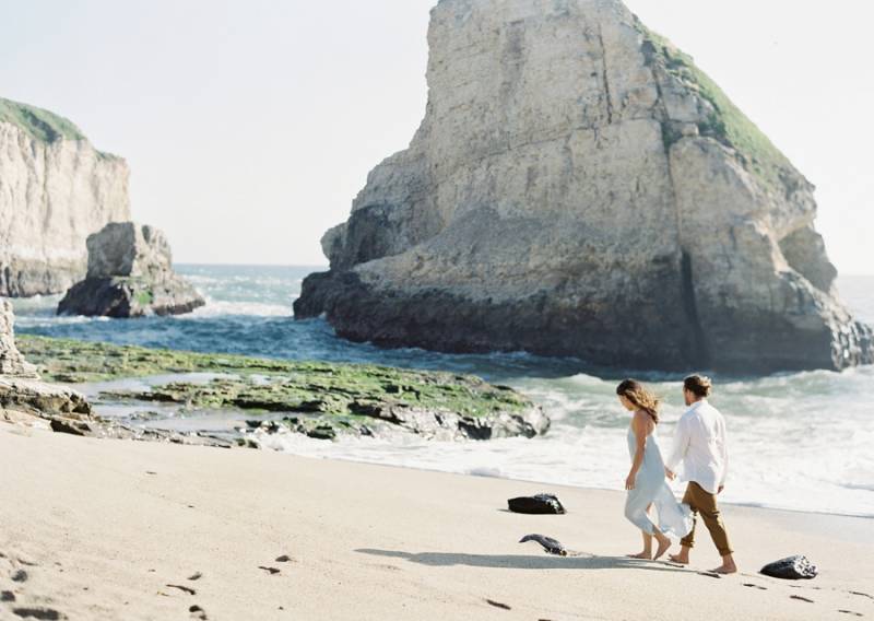 Casual & fun California Coast Engagement