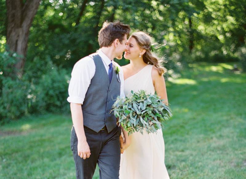 Simple, intimate and intentional lake-side wedding