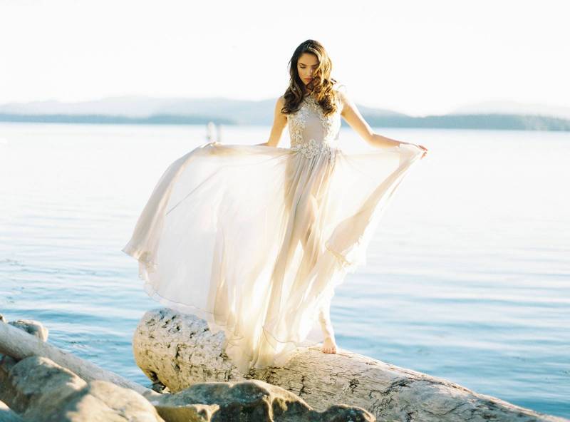 Serene & peaceful bridals on a calm sea