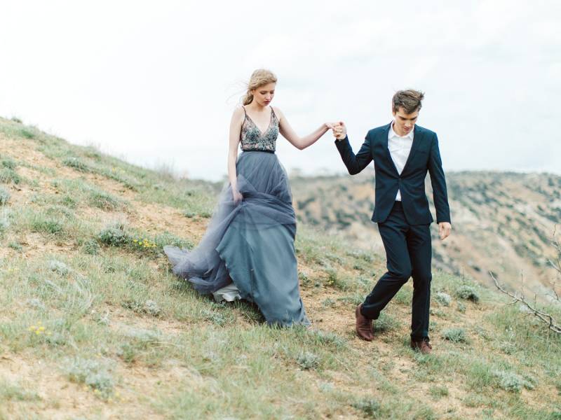 Indigo blue nature inspired wedding inspiration from Crimea