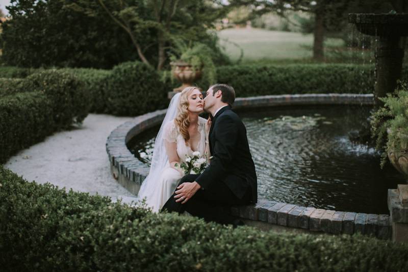 Simple & elegant Victorian inspired backyard wedding