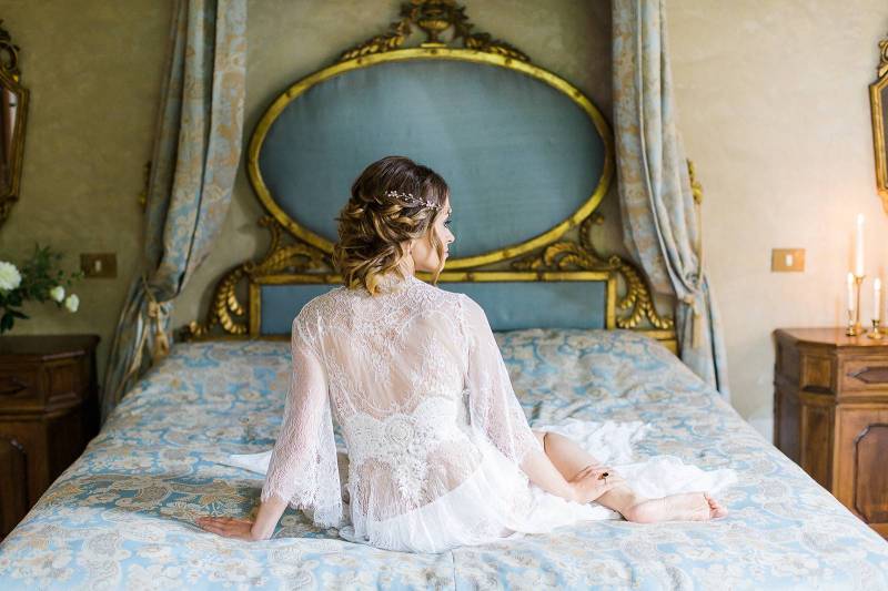 Elegant & enchanting boudoir in an Italian villa