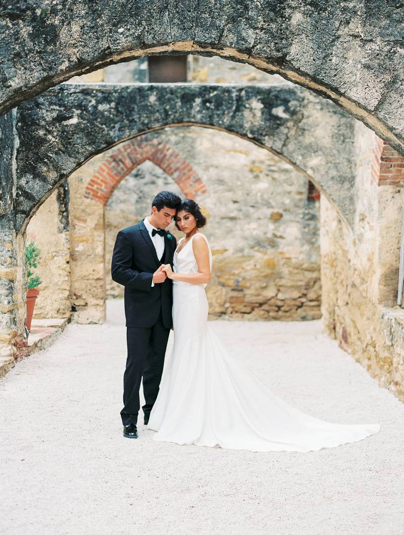 Romantic elopement inspiration at a Spanish Mission