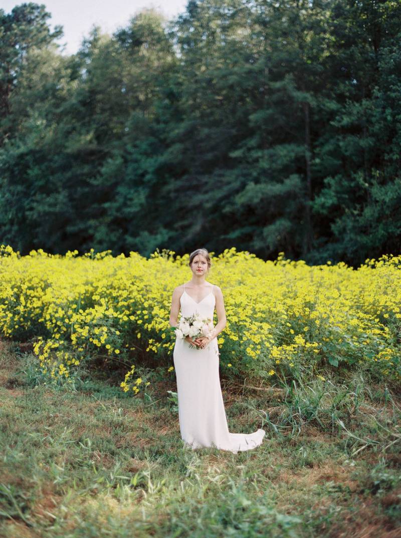 Organic bridal session on a Virginia farm