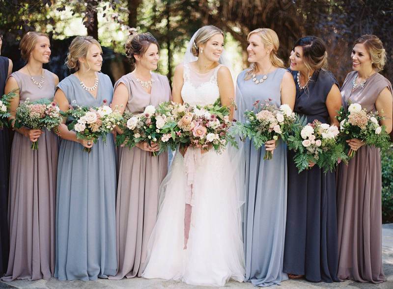 A beautiful Malibu wedding in navy and dusky mauve