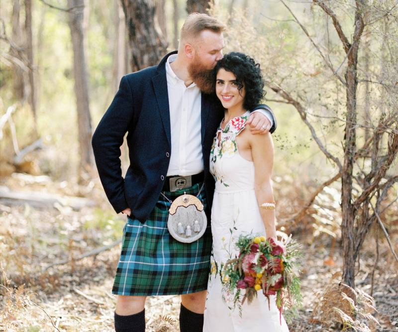 Relaxed bohemian campsite wedding in the Australian Bush