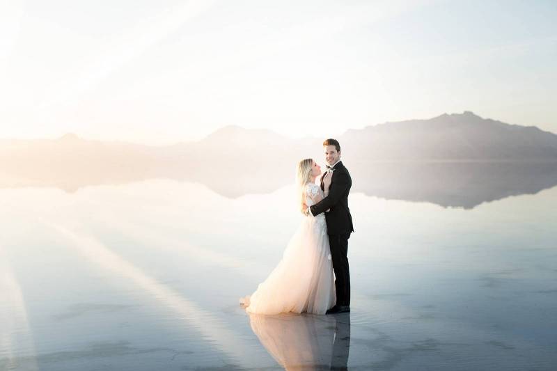 Magical bridals on the Salt Flats of Utah