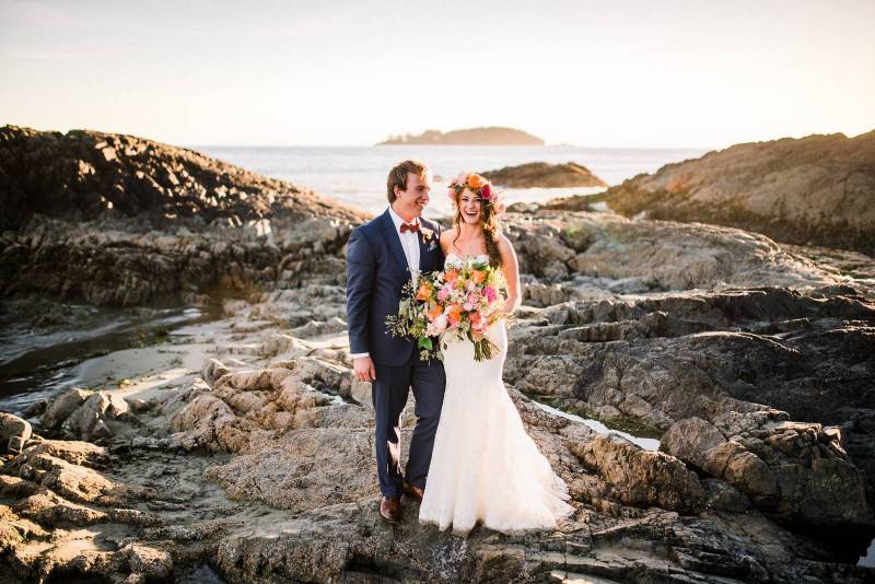 A colourful rainforest elopement in Tofino, British Columbia