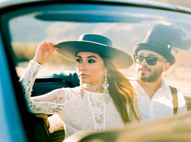 Edgy Bohemian Engagement Shoot in the California Desert