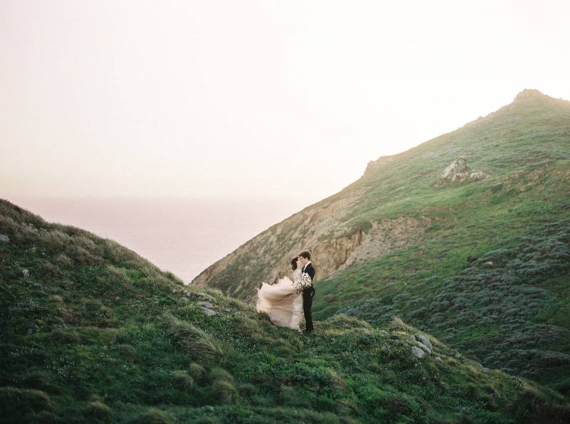 Windswept romance on a California Cliffside