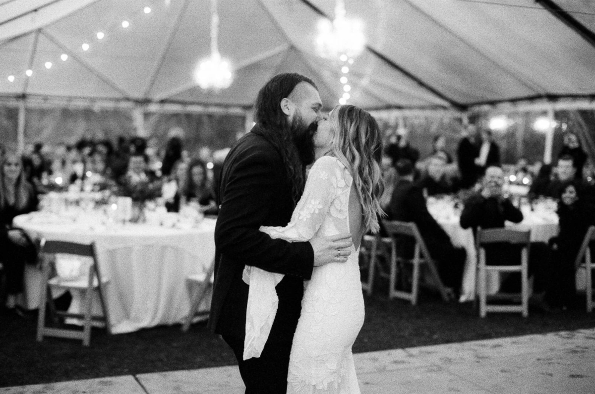 Bohemian winter wedding in Temecula with a family dinner vibe