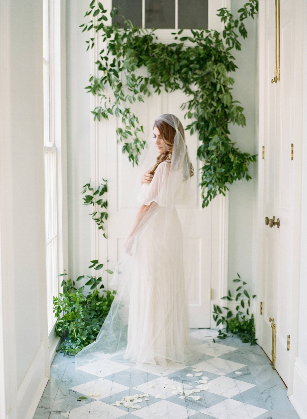 Fresh botanical inspired Bridal Boudoir