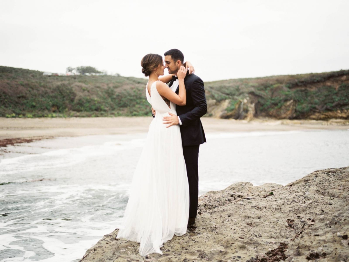 Intimate romantic elopement inspiration on the California coast