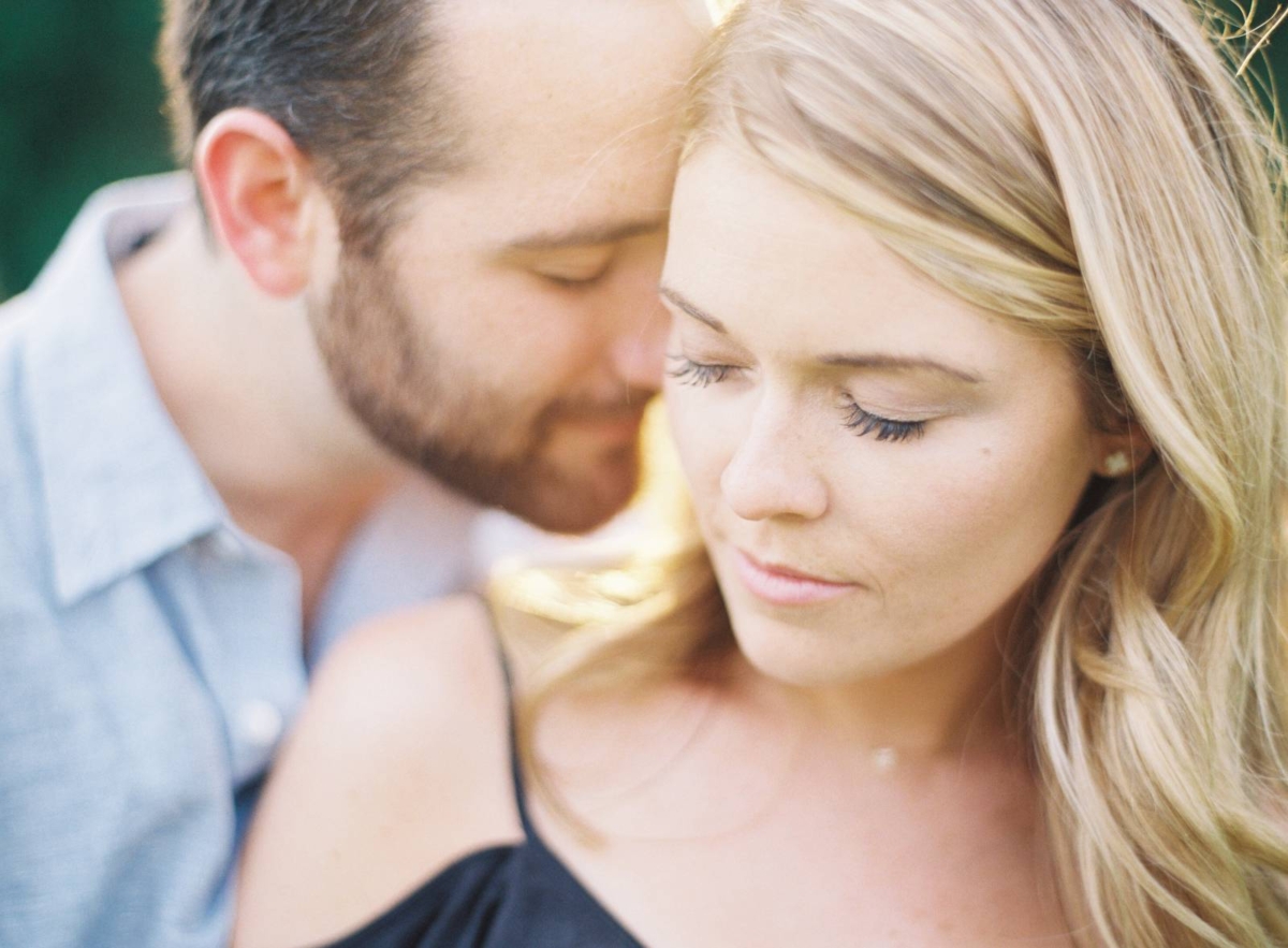 Spring Flower Garden Engagement Session in Virginia