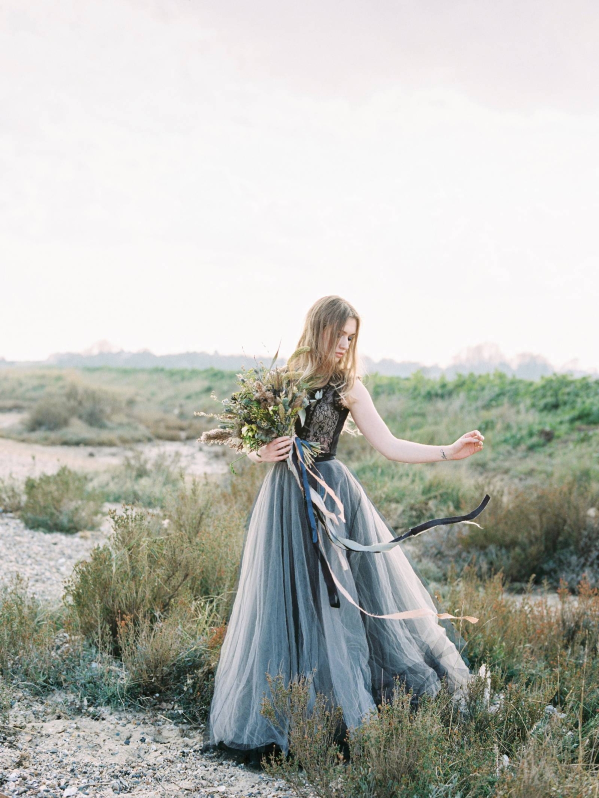 Windswept, natural & organic English coastal bridal inspiration