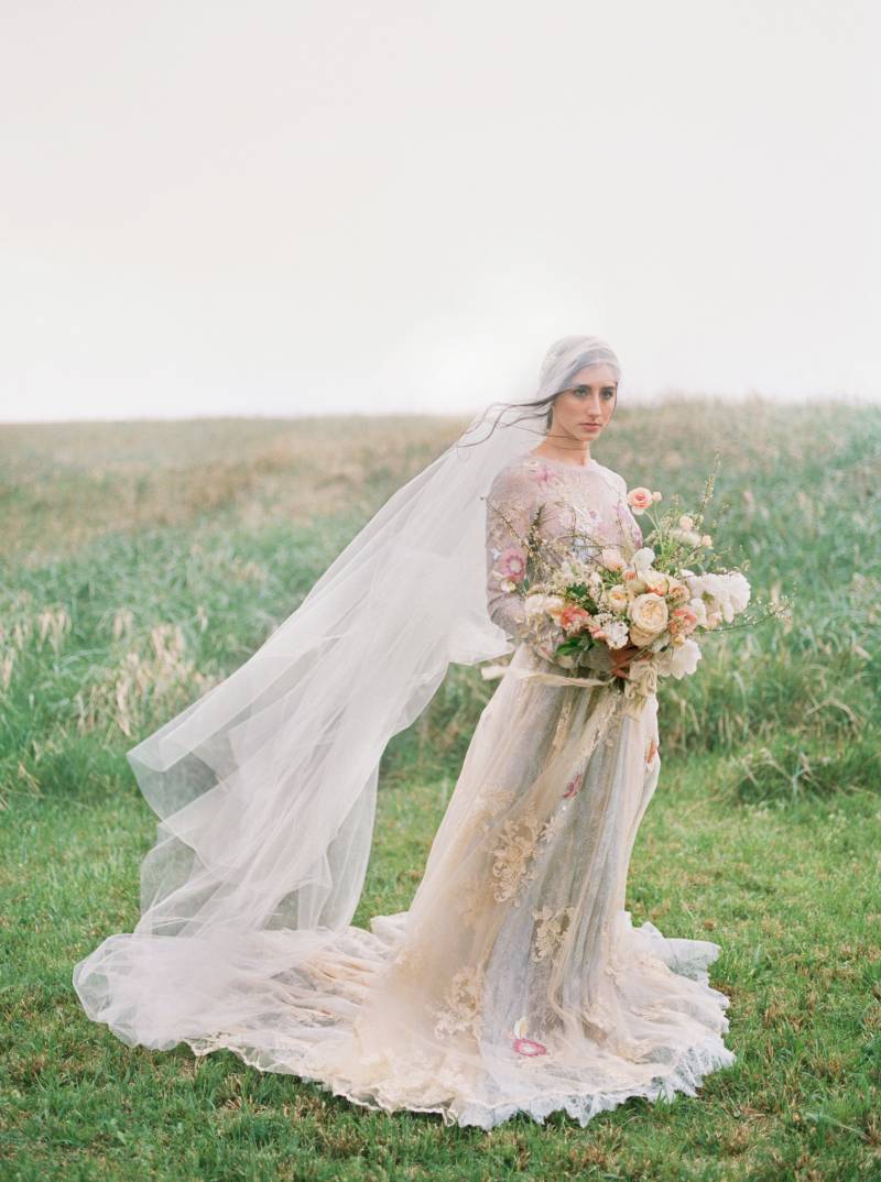 Soft & romantic wedding inspiration under pastel skies