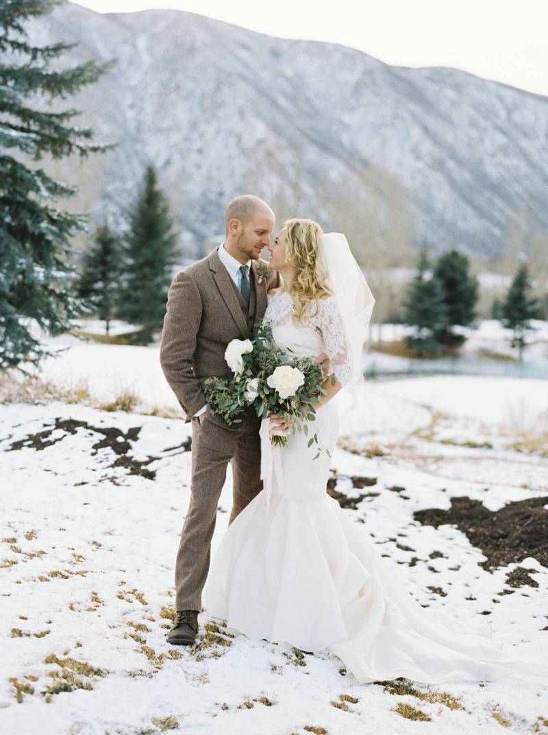 Romantic & rustic winter wedding in Aspen, Colorado