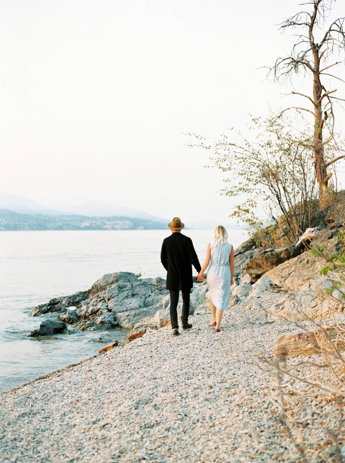 Sunset Anniversary Session on Okanagan Lake, British Columbia