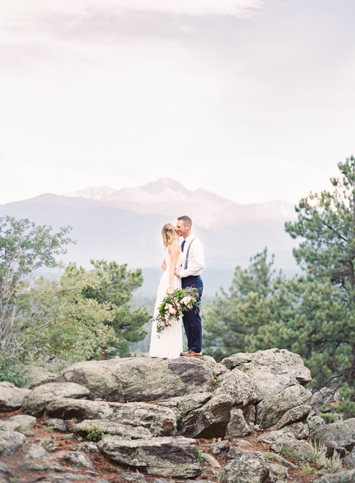 Intimate Rocky Mountain National Park Elopement in the rain