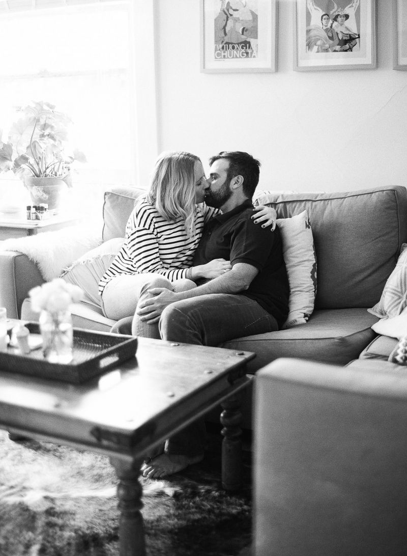 At home engagement session