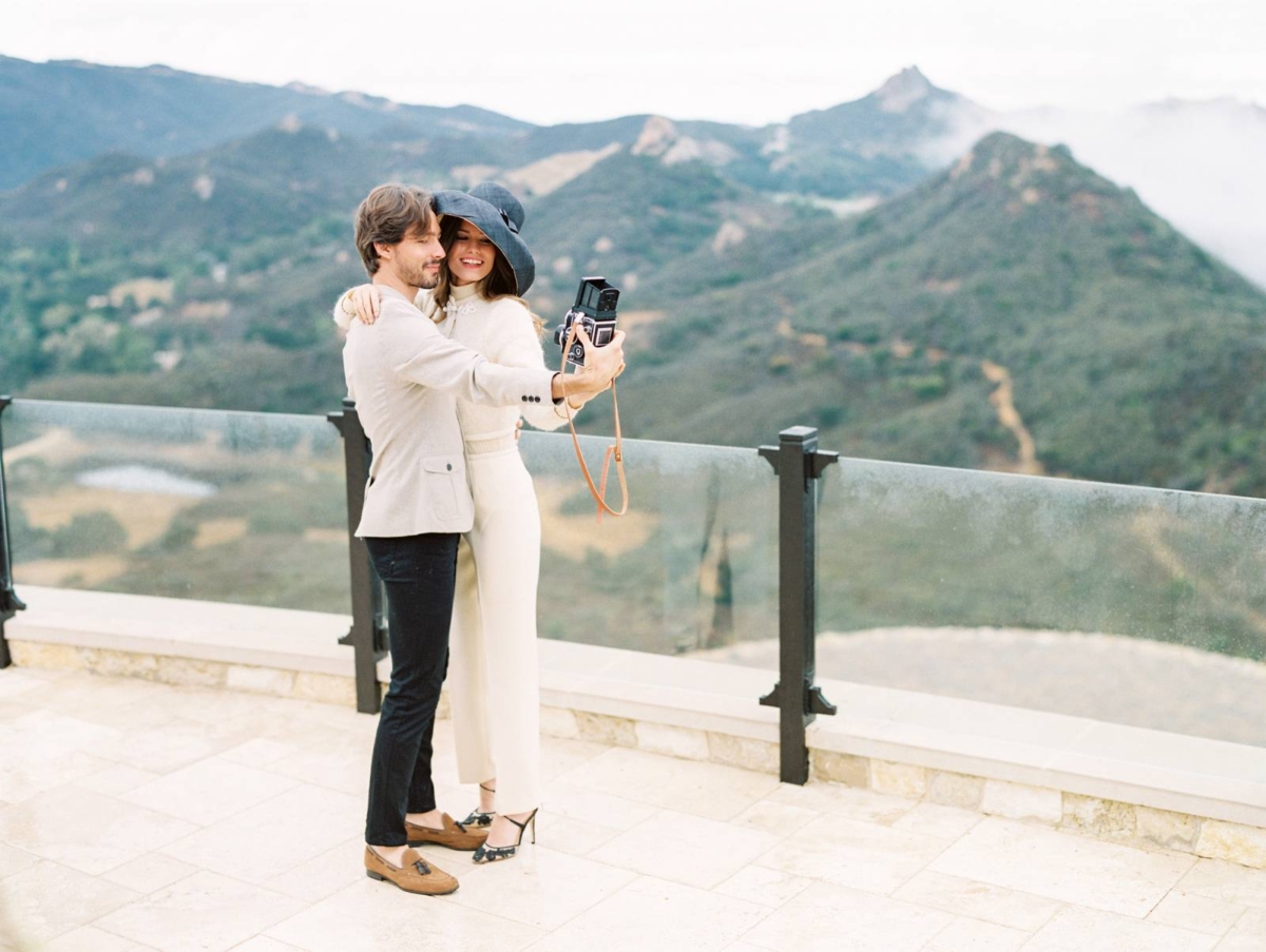 Modern vintage Engagement Shoot at Malibu Rocky Oaks