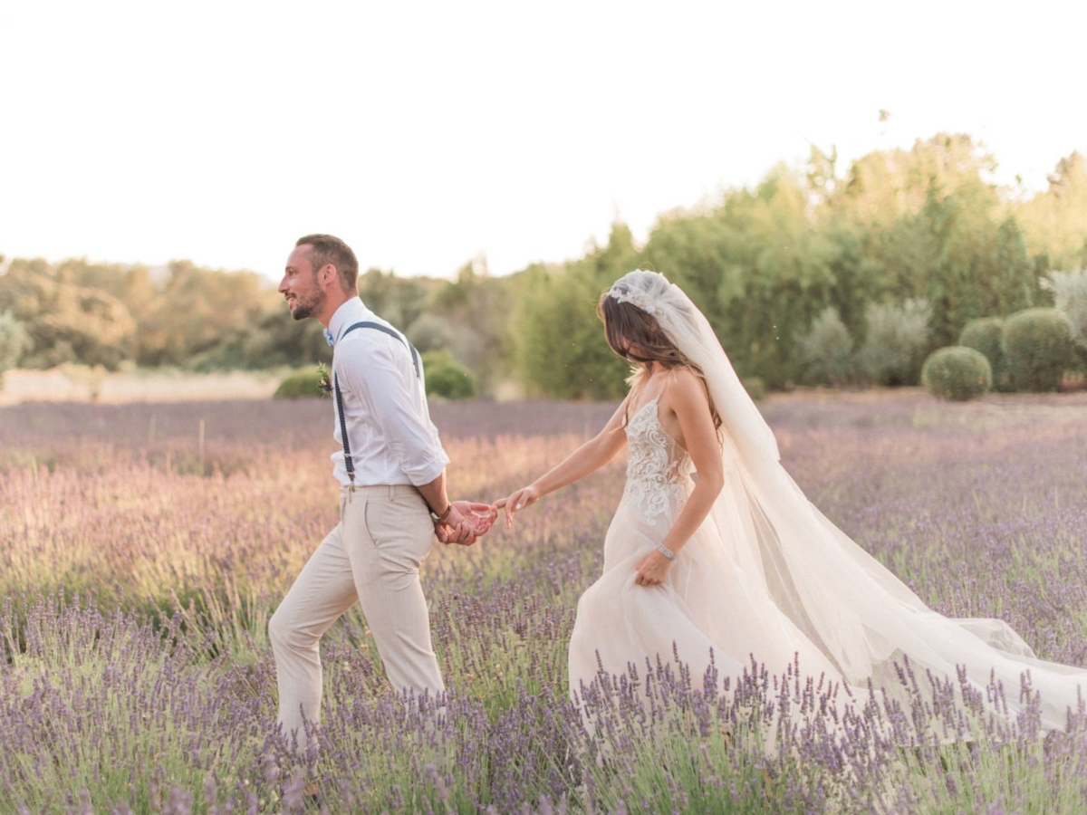 Boho inspired wedding in lavender fields of Provence