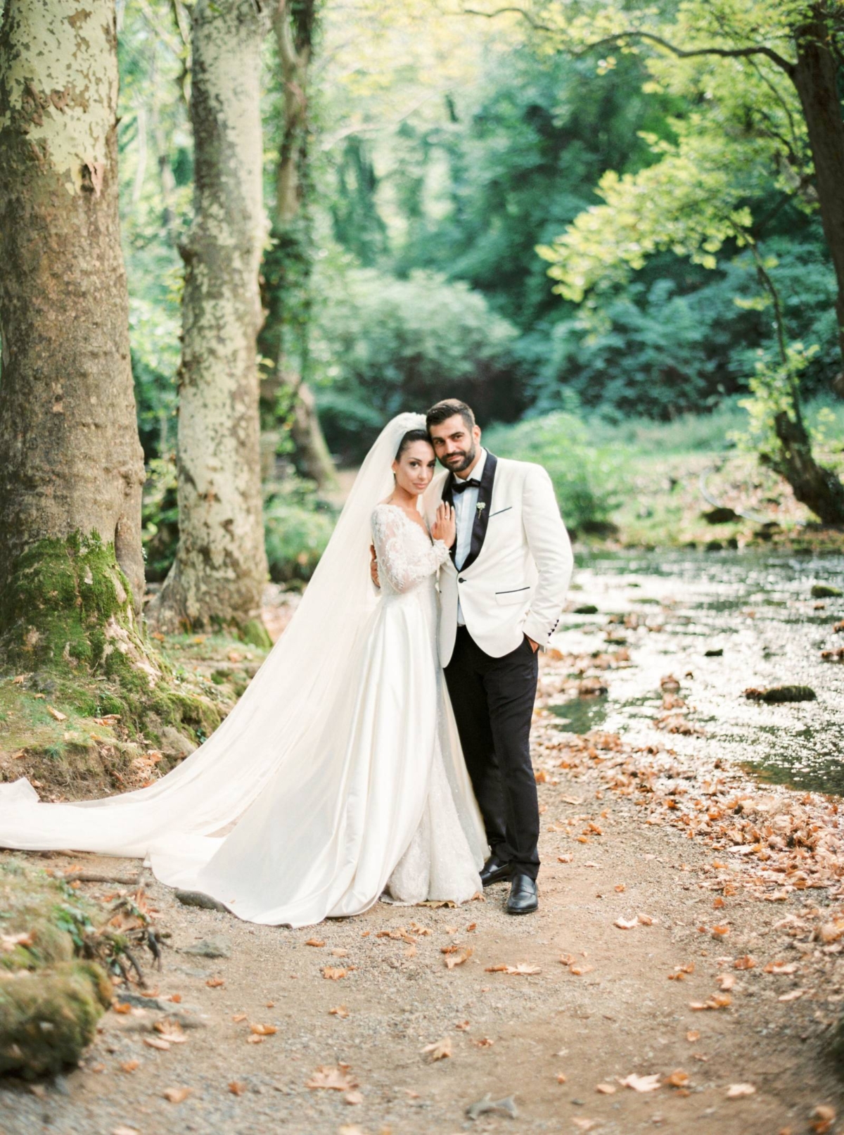 Timeless fairytale-like wedding by a river in Northern Greece