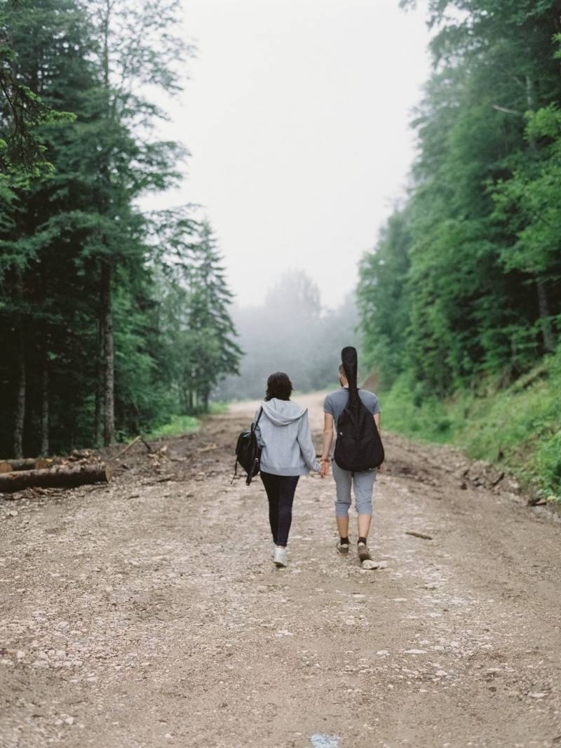 Couples lifestyle shoot in the Western Caucasus Mountains