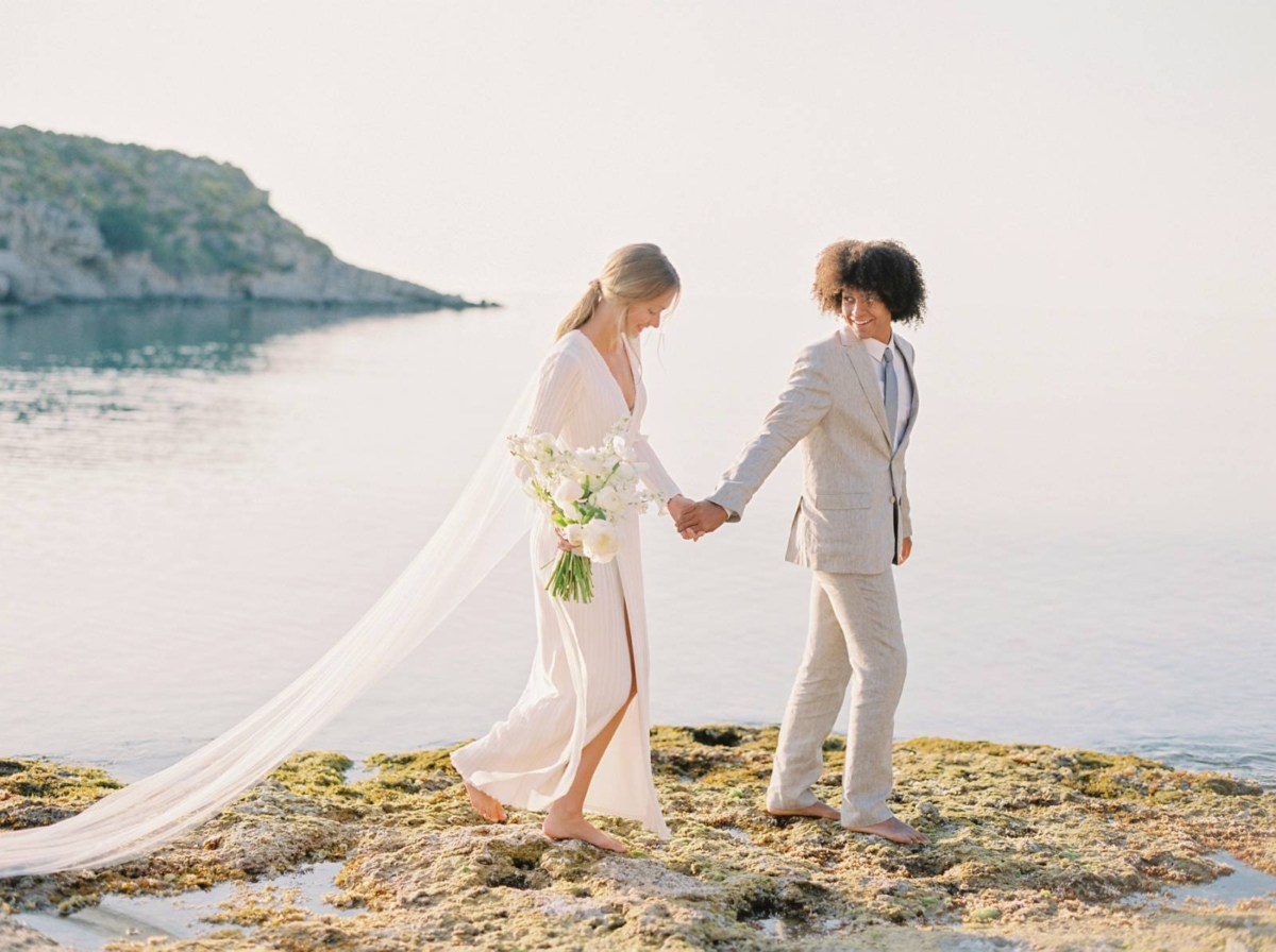 Magical & ethereal sunrise wedding inspiration on the Greek Islands