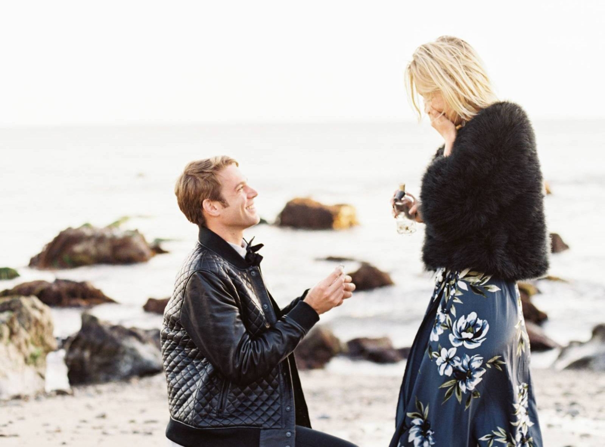 Romantic & adventurous Malibu Proposal shoot