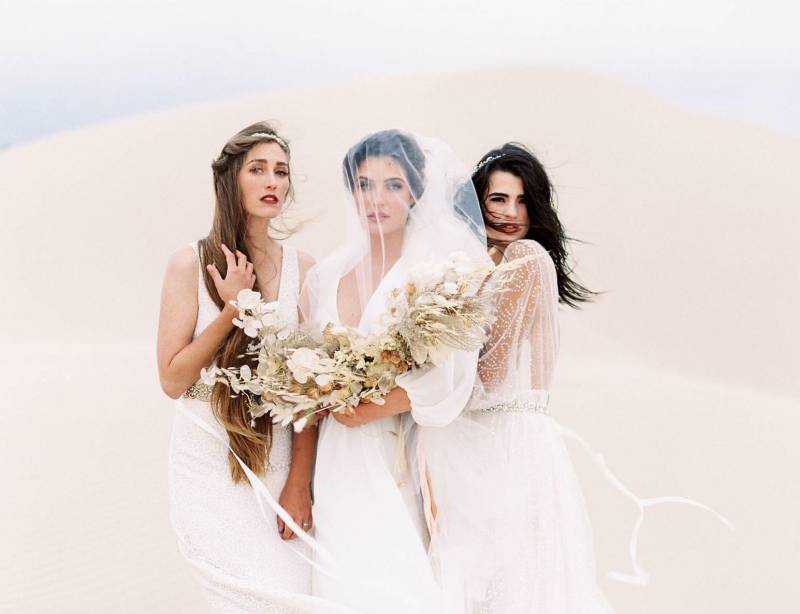 Oregon Dunes Bridal shoot with stunning hair accessories