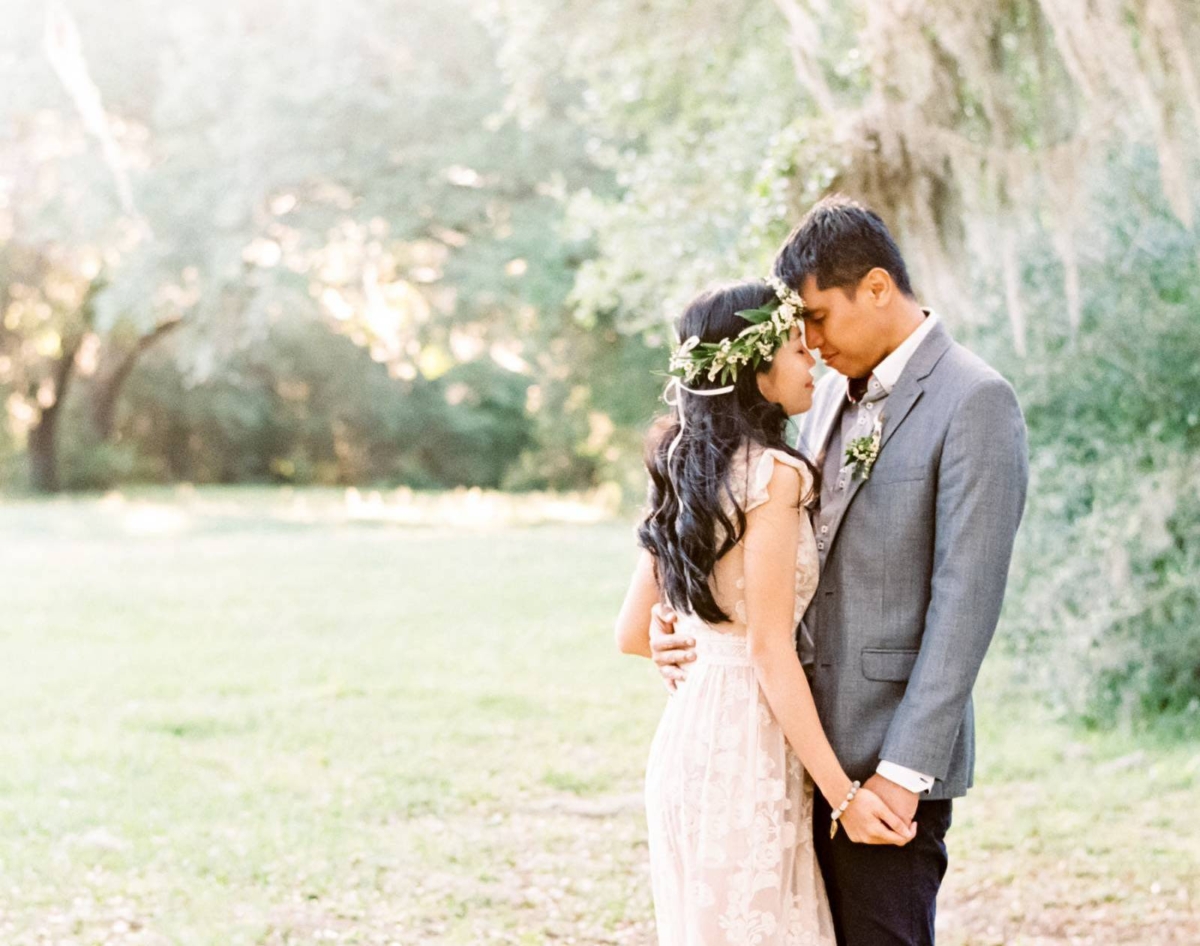 Romantic Anniversary Shoot under Spanish Moss trees