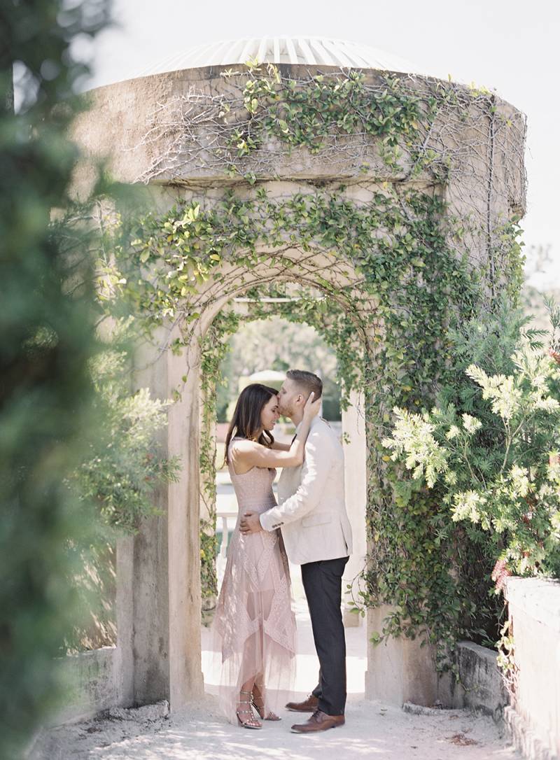 Romantic Engagement shoot at Vizcaya Museum & Gardens