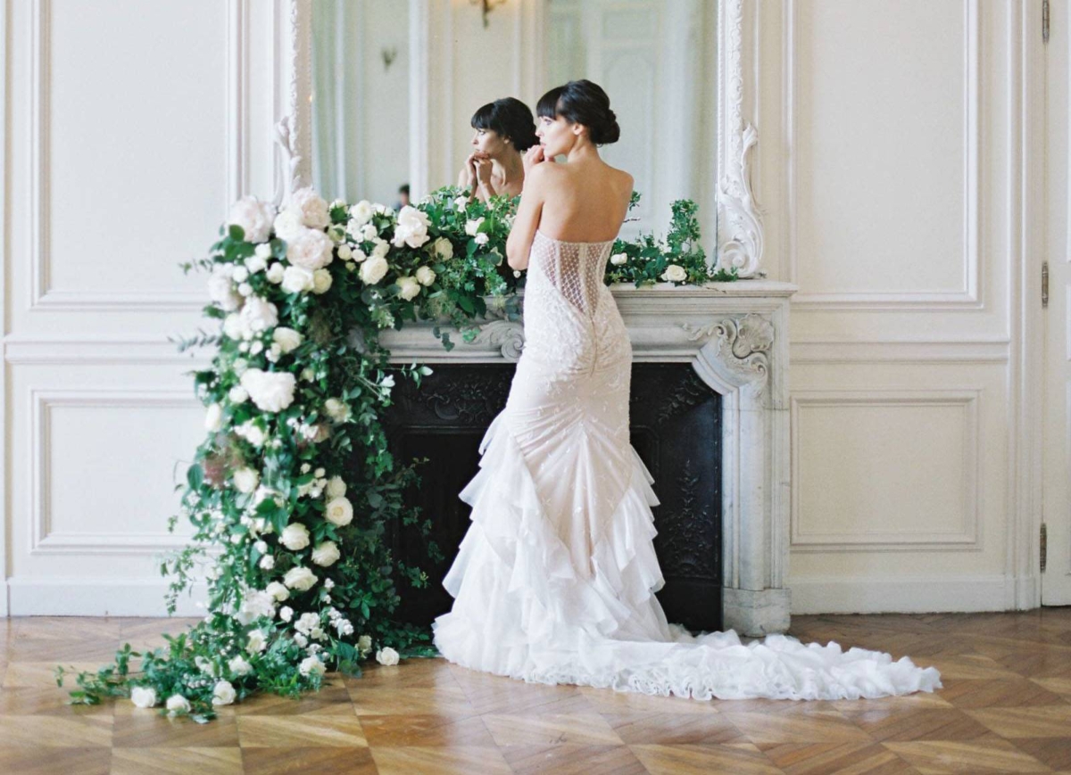 Elegant Parisian bridal editorial with old world charm