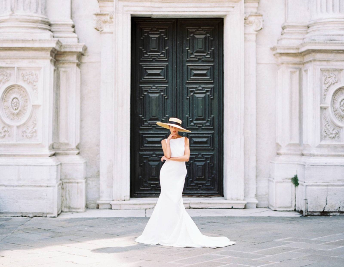 Fashion forward bridal shoot in the heart of Venice