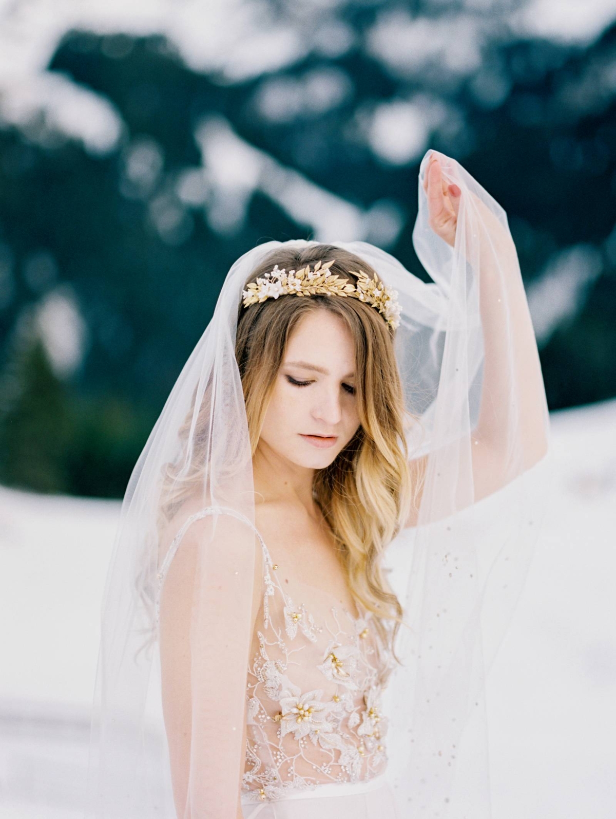 Ethereal mountain bridal shoot with a sense of empowerment