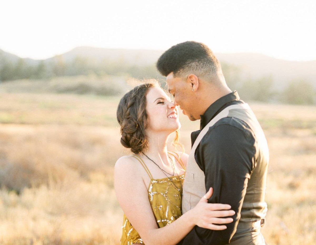 Boho Engagement Session in California’s golden sunlight