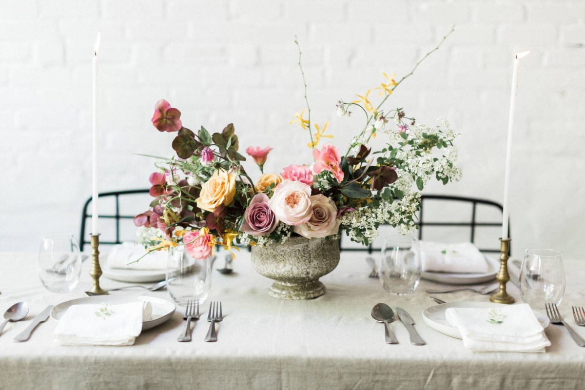 Minimalist Warehouse Wedding Editorial with a romantic fall vibe