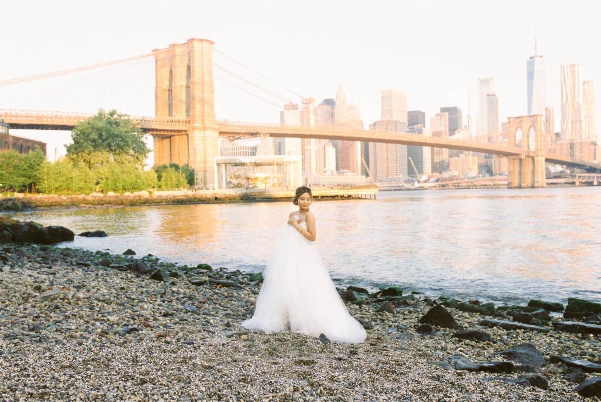 Bridal inspiration under Brooklyn Bridge