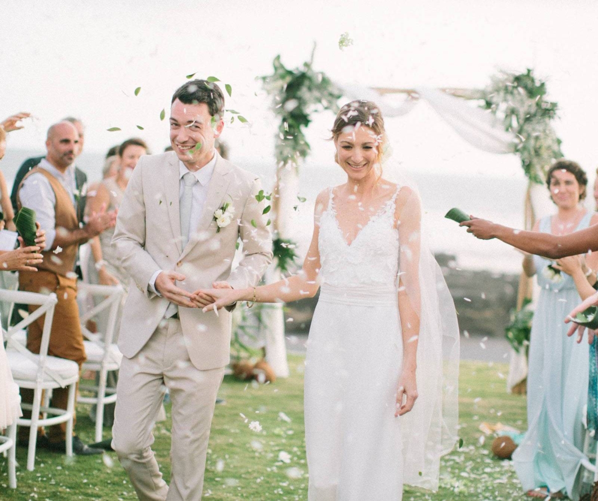 Elegant tropical wedding in a small village in Bali