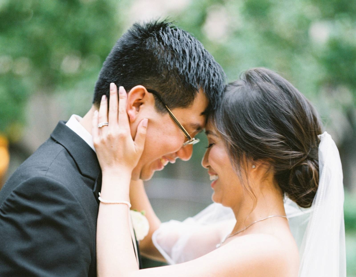 Elegant wedding at The Langham Pasadena in a fresh green & white palette