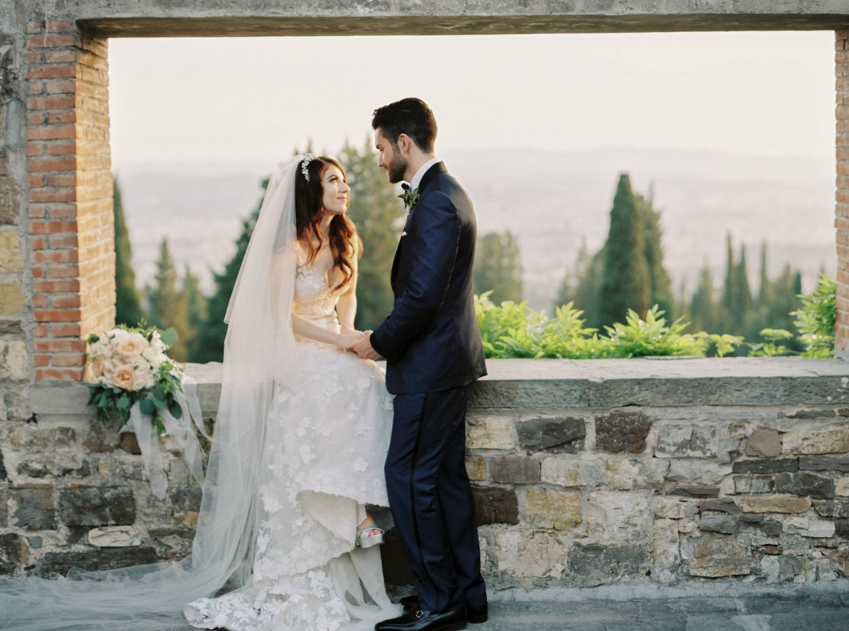 Destination wedding in a 13th century castle in Florence