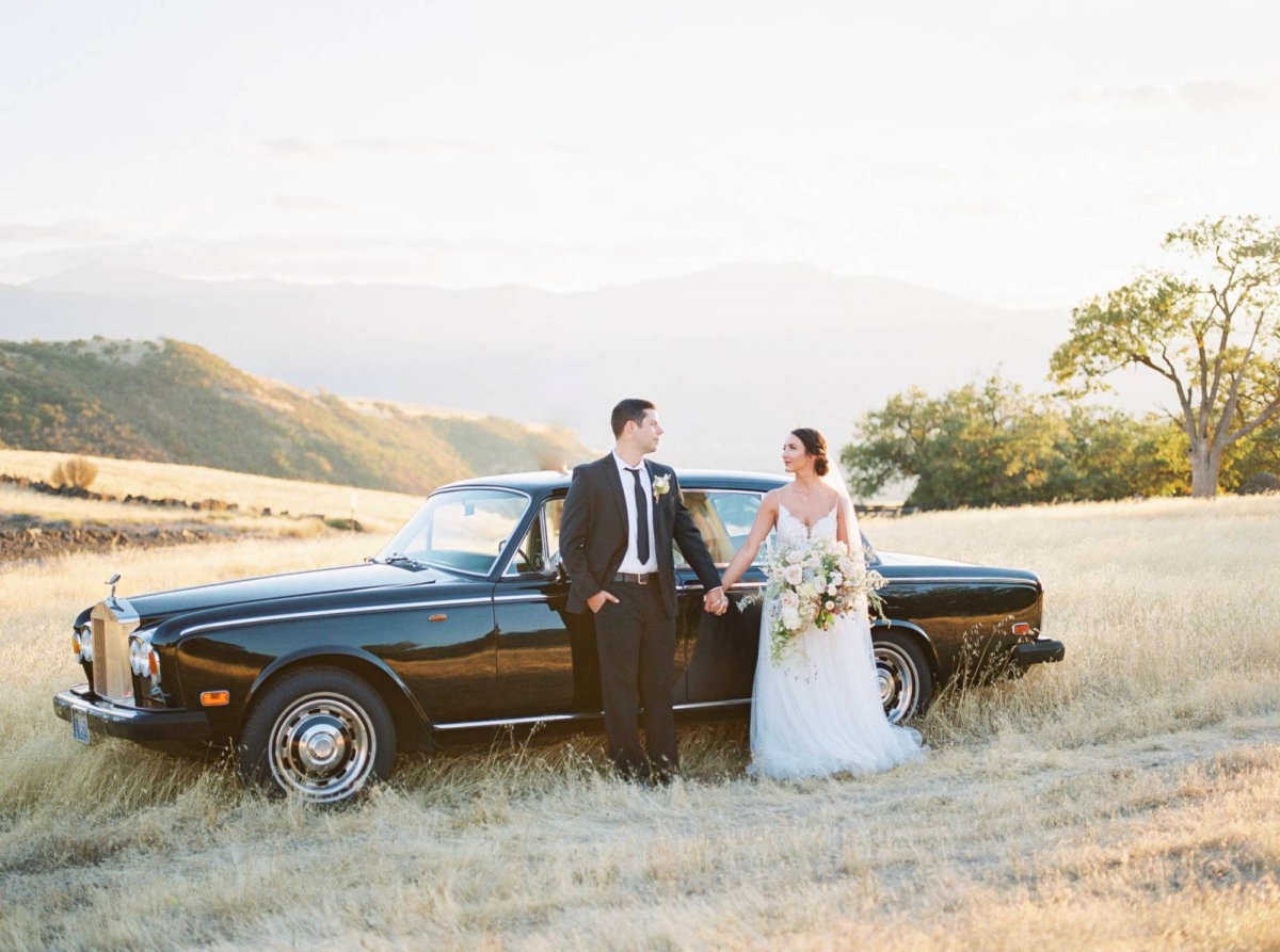 Classic & romantic wedding getaway Car Inspiration