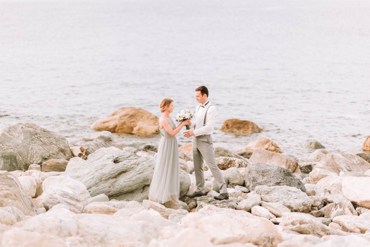 Coastal engagement shoot in Greece